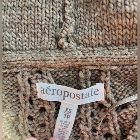 Aeropostale Brown Cable Knit Cardigan - Picture 4 of 4